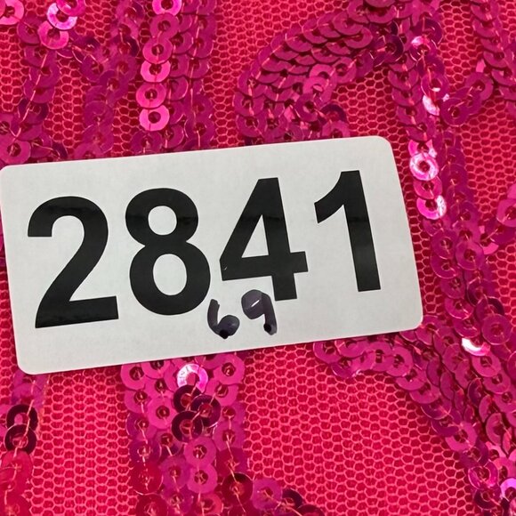 Pink Sequin Mini Dress Tie Open Back Cocktail, Party, Prom Size 2 Small Zipper - Picture 14 of 14